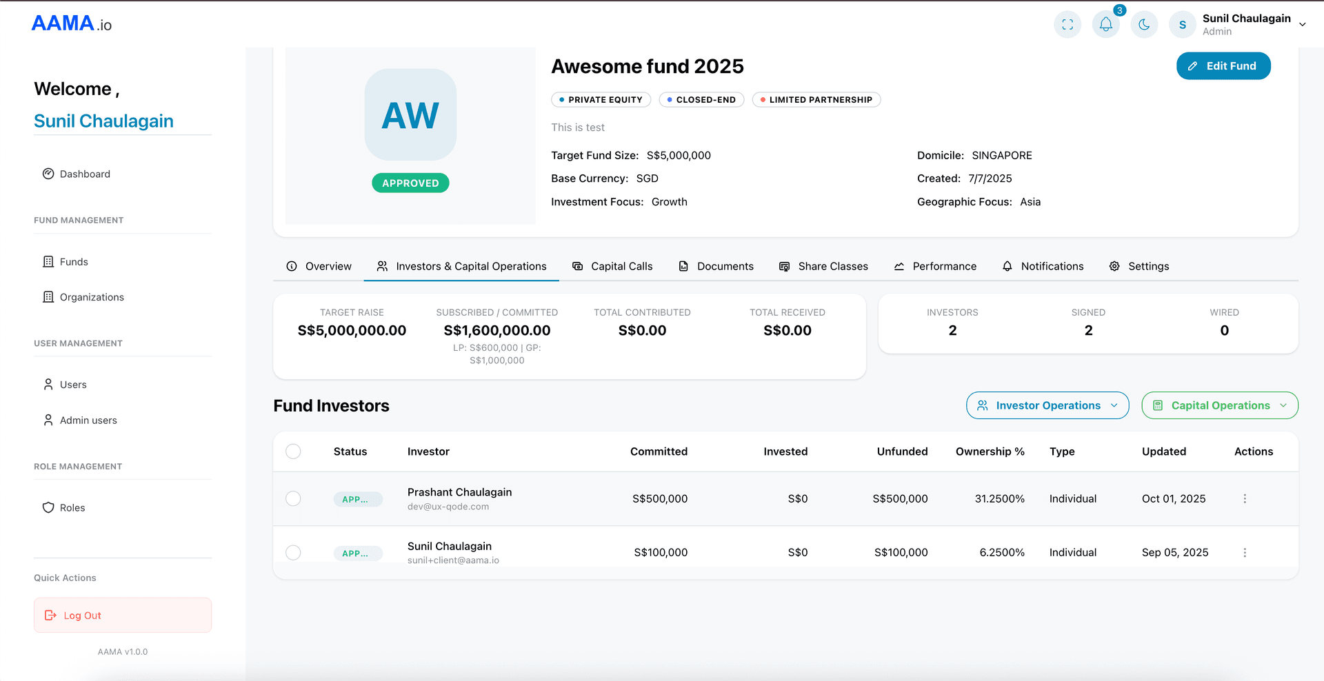 Investor / LP Portal