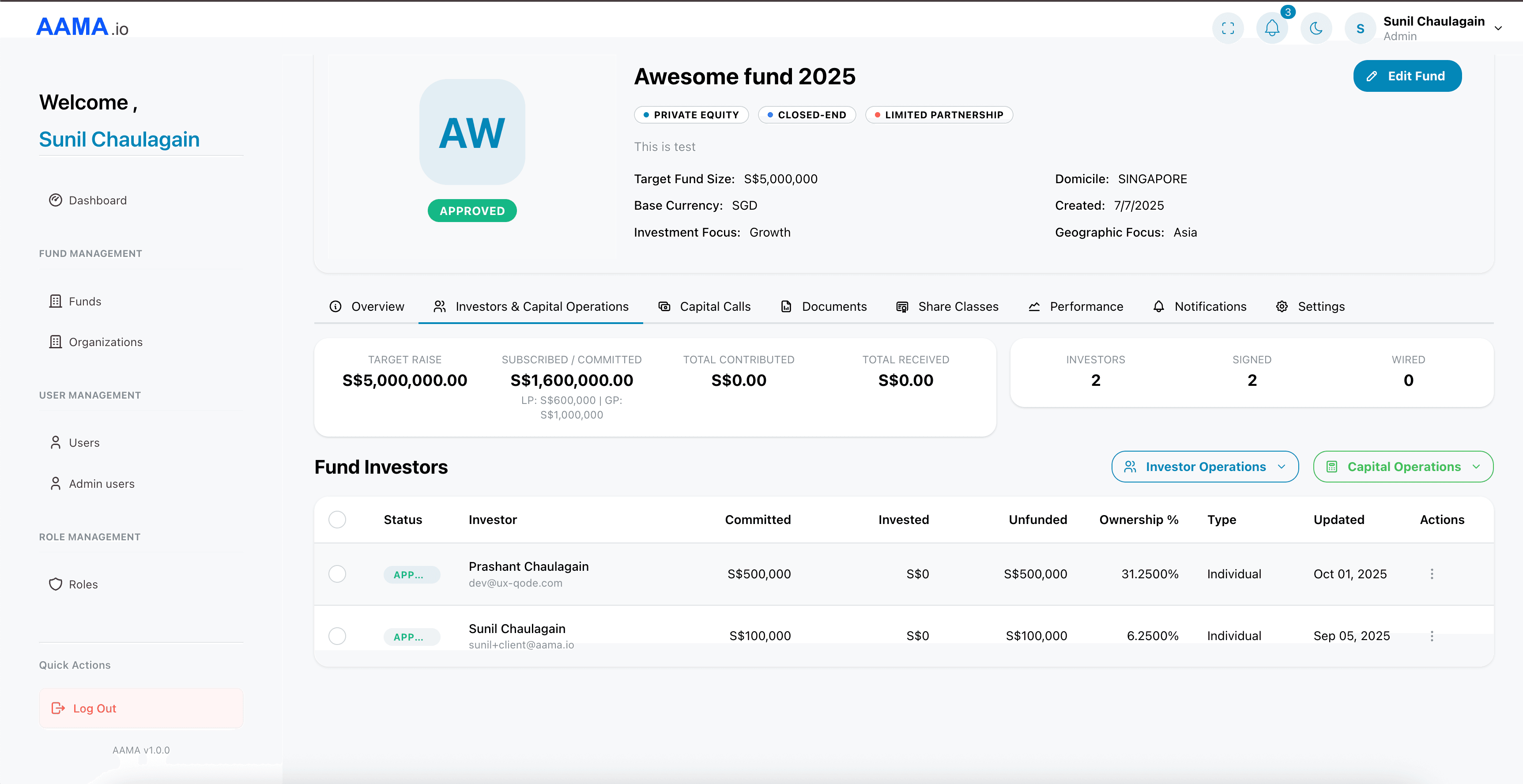 aama.io SPV investor portal